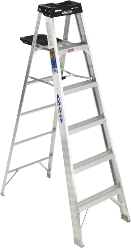 376 6' ALUM STEP LADDER 300# IA