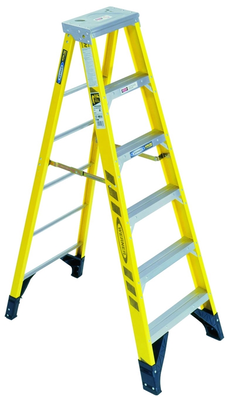 7306 6' FG STEP LADDER 375# FS1406HD