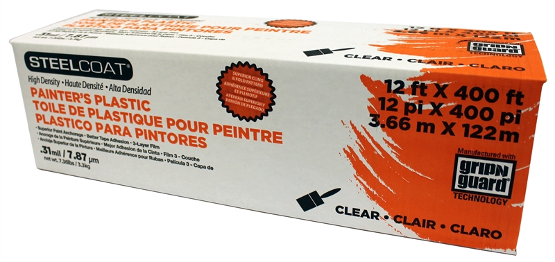 PAINTERS PLASTIC 9'X400' POLY - CLEAR .5MIL DROP CLOTH
