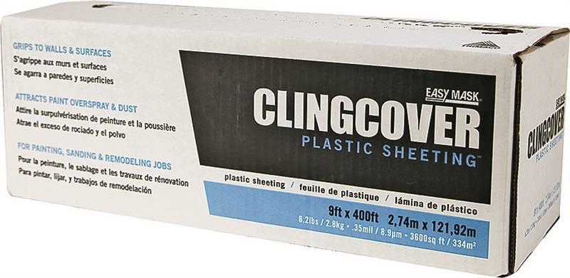 9'X400' CLING COVER PLASTIC SHEETING