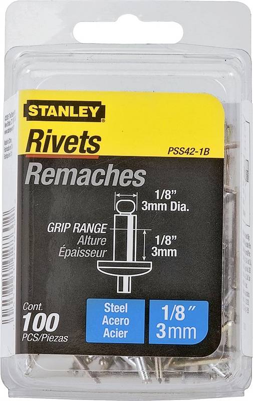 RIVET SHORT STEEL 1/8X1/8IN