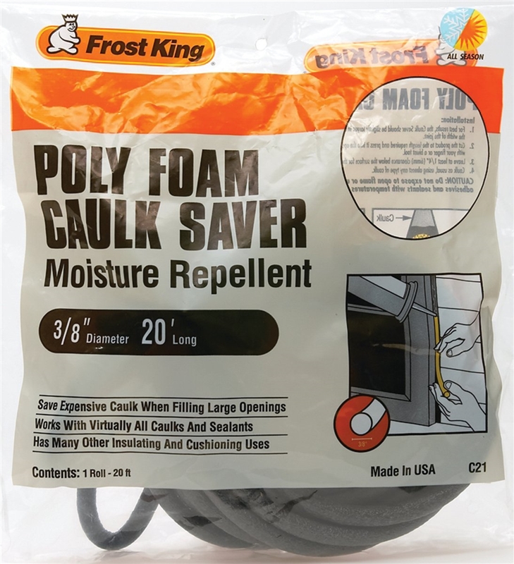 C21H CAULK SAVER 3/8 DIA X 20' BACKER ROD"