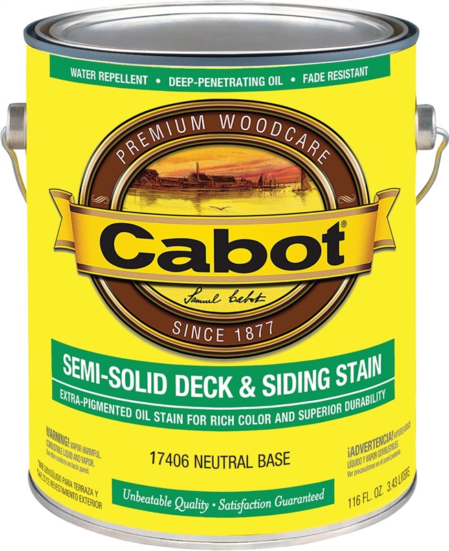 CABOT 17406 DECK STAIN NEUTRAL BASE VOC 7406