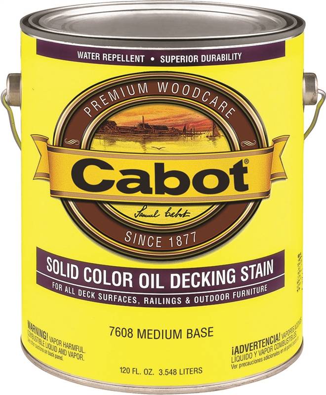 CABOT 7608 SO DECK STAIN MEDIUM BASE VOC