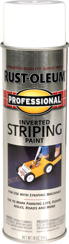 RUSTO U/D WHITE STRIPING SPRAY UPSIDE DOWN MARKING SPRAY 18OZ