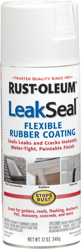 RUSTOLEUM LEAKSEAL WHITE RUBBER COATING  12OZ  WHITE