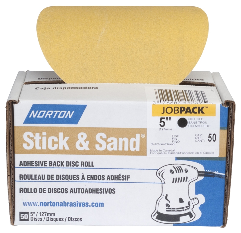 5 220G ADH-BACK NO HOLE 50/PK NORTON STICK & SAND"