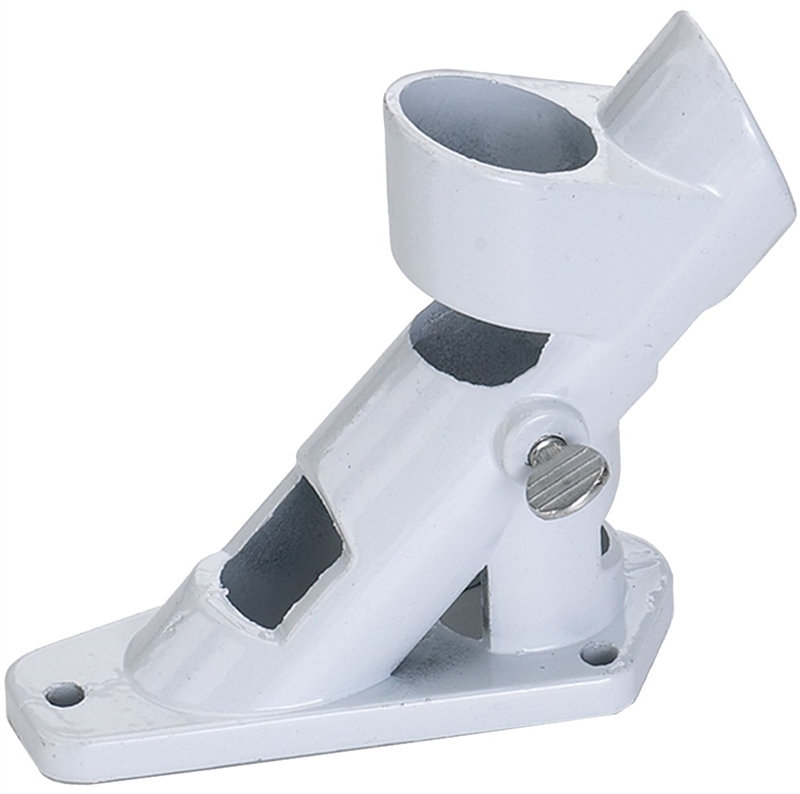 FLAG POLE BRACKET WHT ALUMINUM 2 POSITION/POWDER COATED 105683
