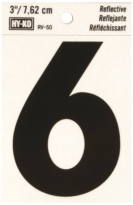 3 REFLECTIVE NUMBER 6 "