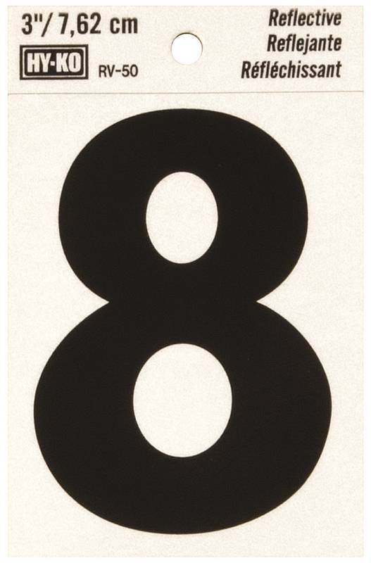 3 REFLECTIVE NUMBER 8 "