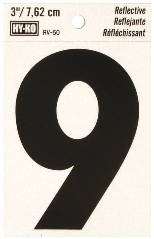 3 REFLECTIVE NUMBER 9 "