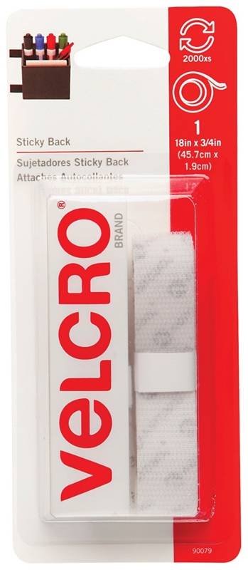 VELCRO 3/4X18 STRIPS - WHITE "