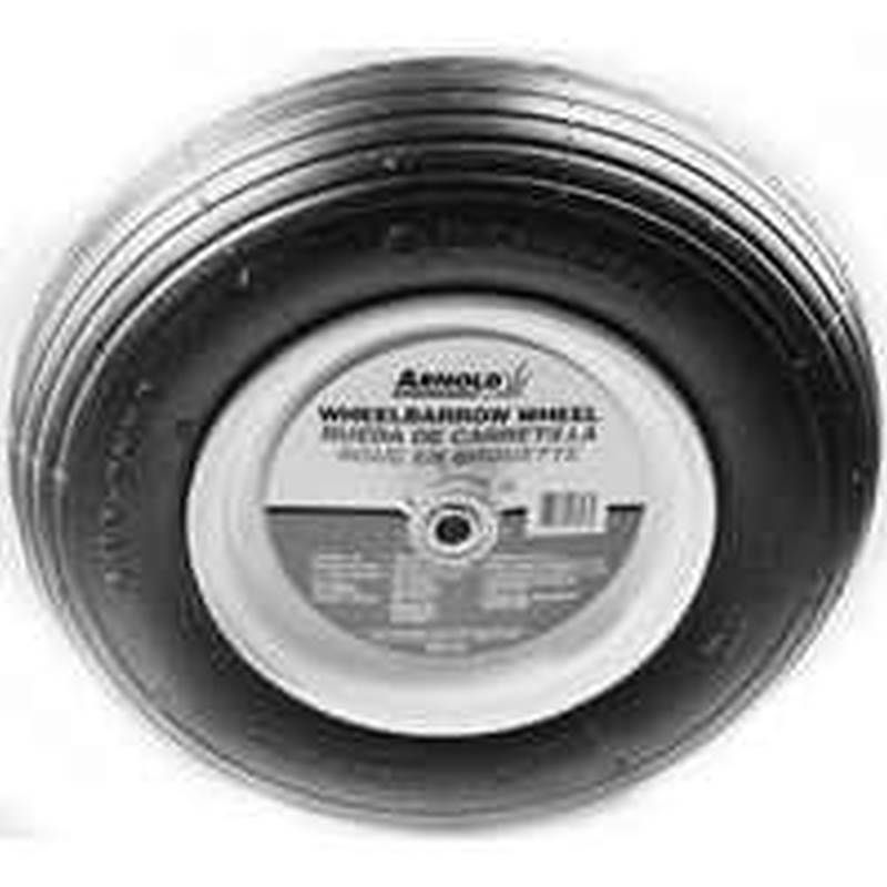 WHEELBARROW REPL WHEEL 5/8 HUB 480X400X8 RIB TREAD"