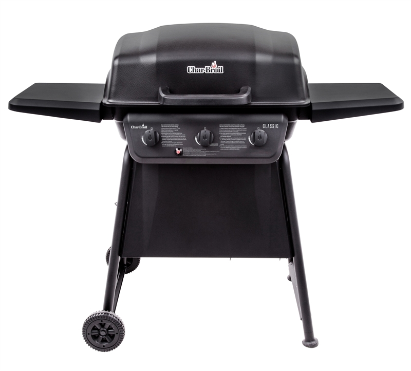 CHAR-BROIL 36K GAS GRILL W/3 BURNERS & SIDE BURNER