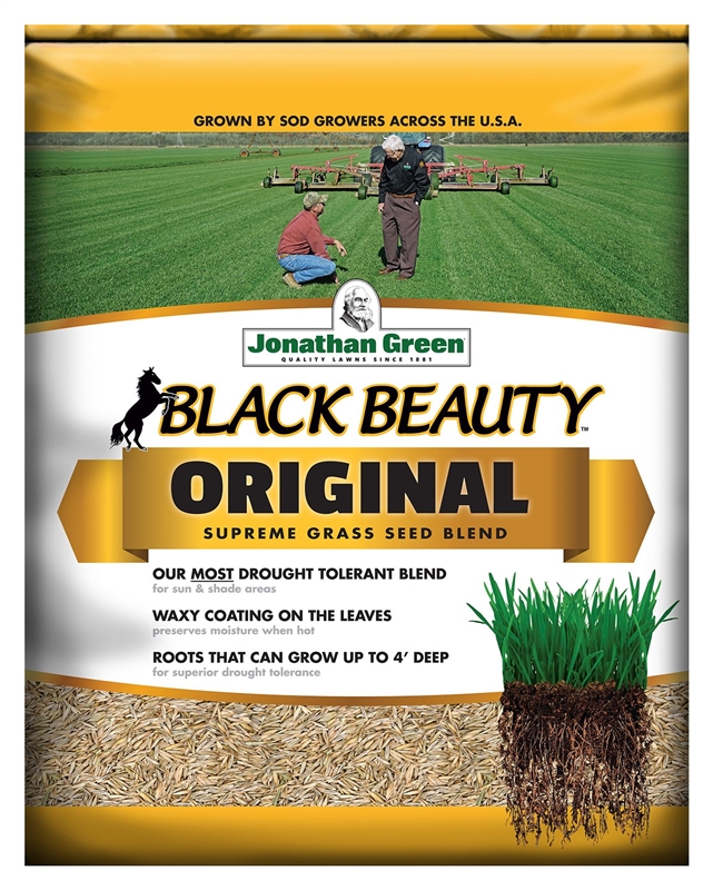 J GREEN BLACK BEAUTY GRASS SEED 25#  APPLY SPRING & FALL