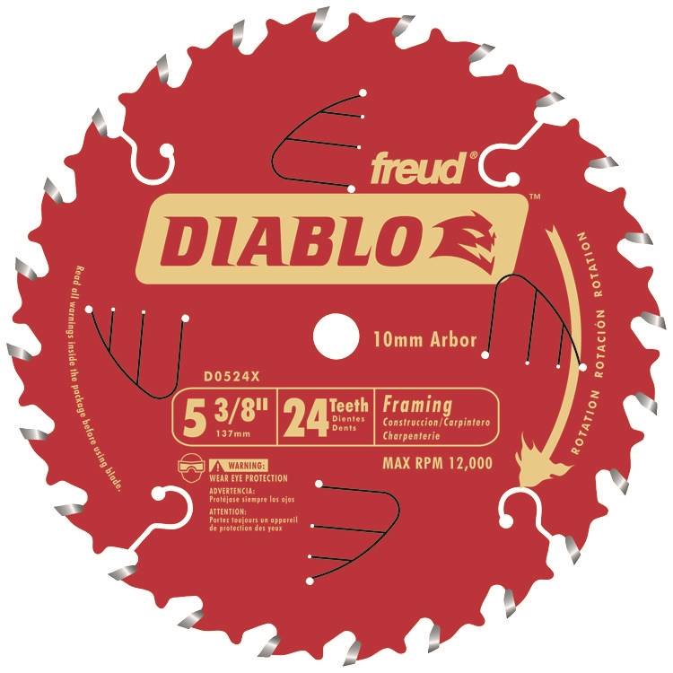 DIABLO FRAMING BLADE 5-3/8X24 ATB PORTABLE TRIM SAW  7275374