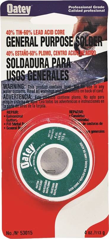 OATEY 53015 40/60 AC SOLDER 4OZ