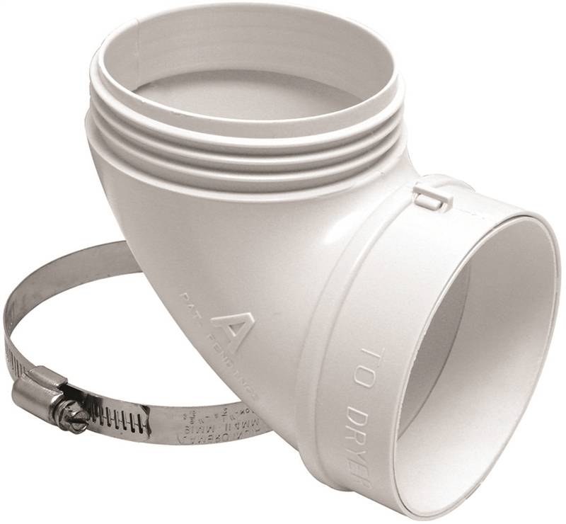 ELBOW VENT KIT 90DEG WHT