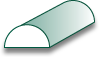 HALF ROUND -    5/8 INCH 8076