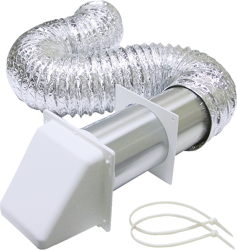 VENT KIT DRYER ALUM 4INX5FT WH