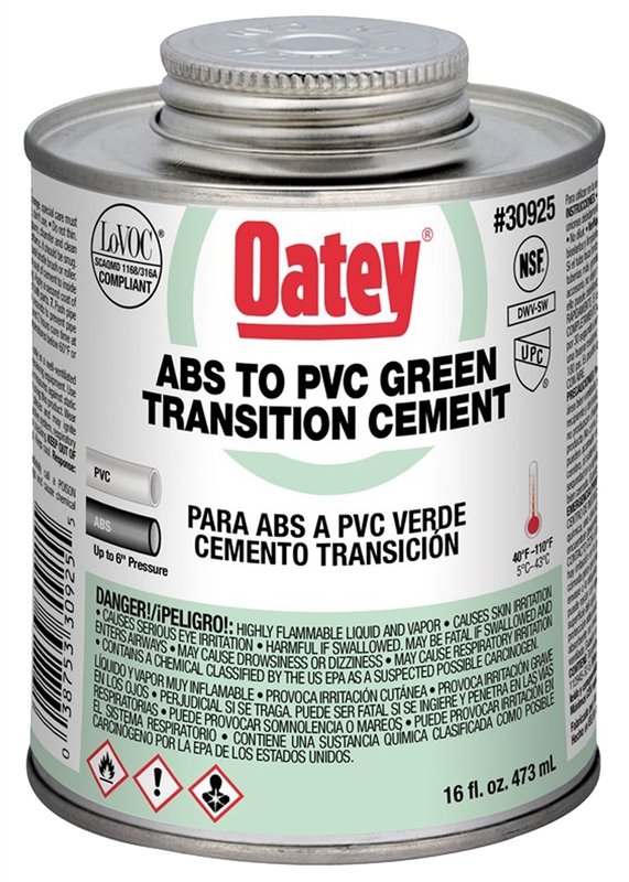 CEMENT ABS-PVC TRANSITION 16OZ