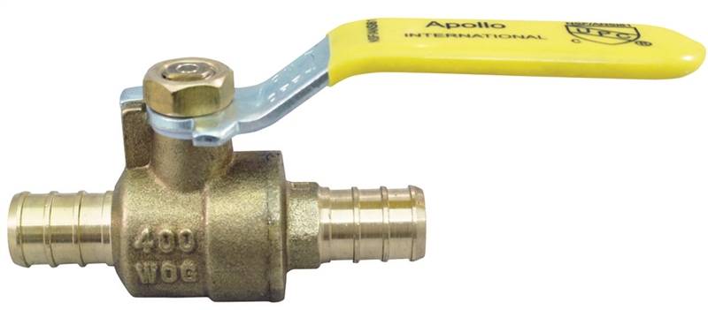 VALVE BALL PEX 1/2 INCH BRASS W/LONG HANDLE