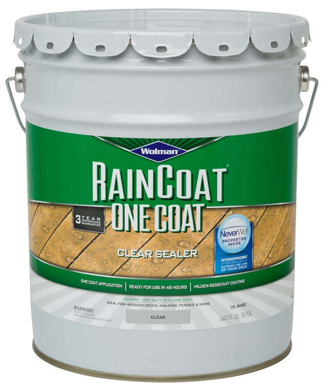 WOLMAN CLEAR RAINCOAT 5GAL    - WATER REPELLENT          42011