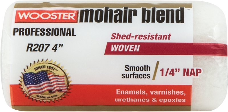 WOOSTER R207 4 MOHAIR COVER 1/4" NAP ROLLER"