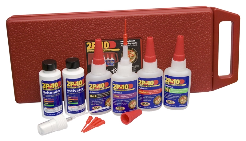 2P-10 GLUE KIT /CASE 2.25OZ JEL,THICK,MED &THIN