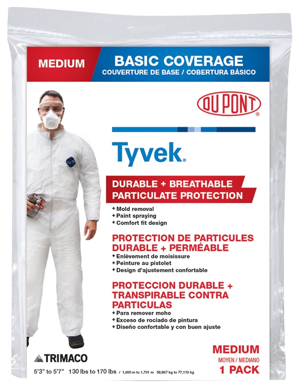 TYVEK COVERALLS MEDIUM