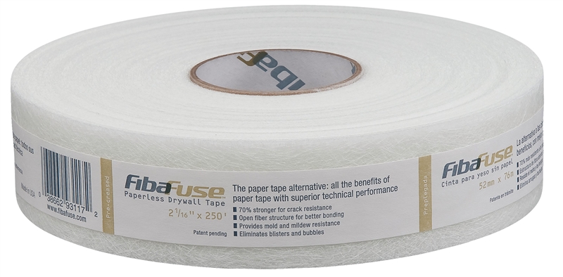 FIBATAPE FIBAFUSE 2-1/16X250' PAPERLESS DRYWALL TAPE"