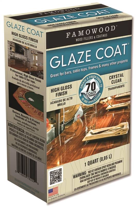 COAT EPOXY GLAZE HI GLO CLR QT