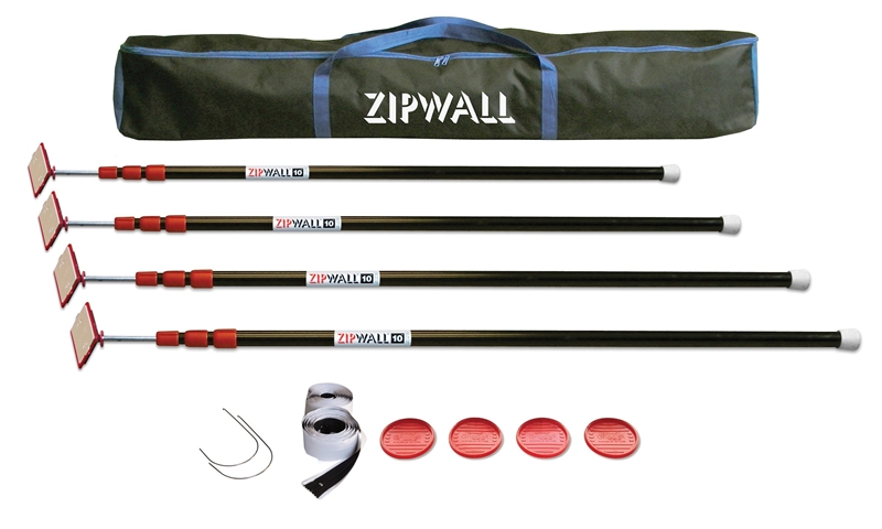 ZIPWALL ZP4 4'2-10'3" 4PC KIT ZIPPOLE"