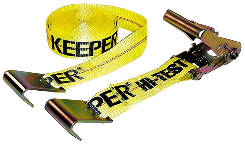 KEEPER 2X27' RATCHET TIEDOWN FLAT HOOK"