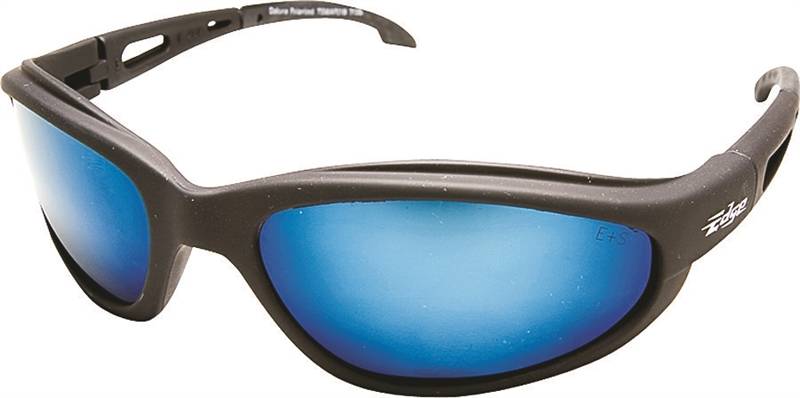 GLS SFTY BLACK/AQUA PREC LENS POLARIZED MIRROR TSDKAP218 EDGE