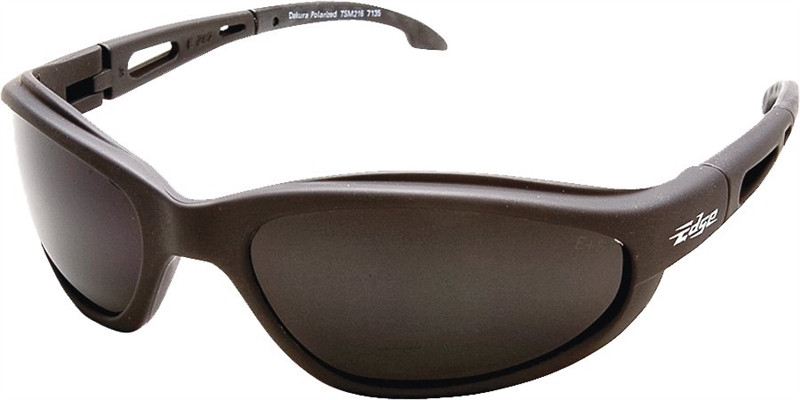 EDGE SAFETY GLASSES BLACK/SMOKE POLARIZED TSM216