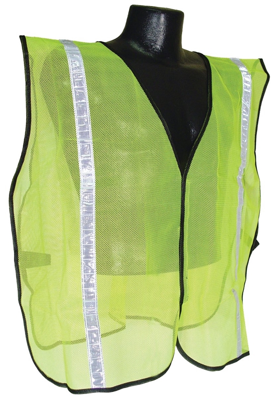 GREEN SAFETY VEST W/REFLECTIVE STRIPES