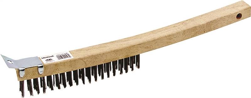WIRE BRUSH W/SCRAPER 3X19
