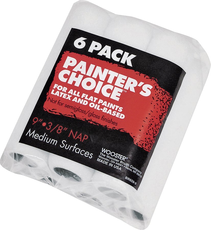WOOSTER ROLLER CVR 9 3/8 6PK PAINTER CHOICE"