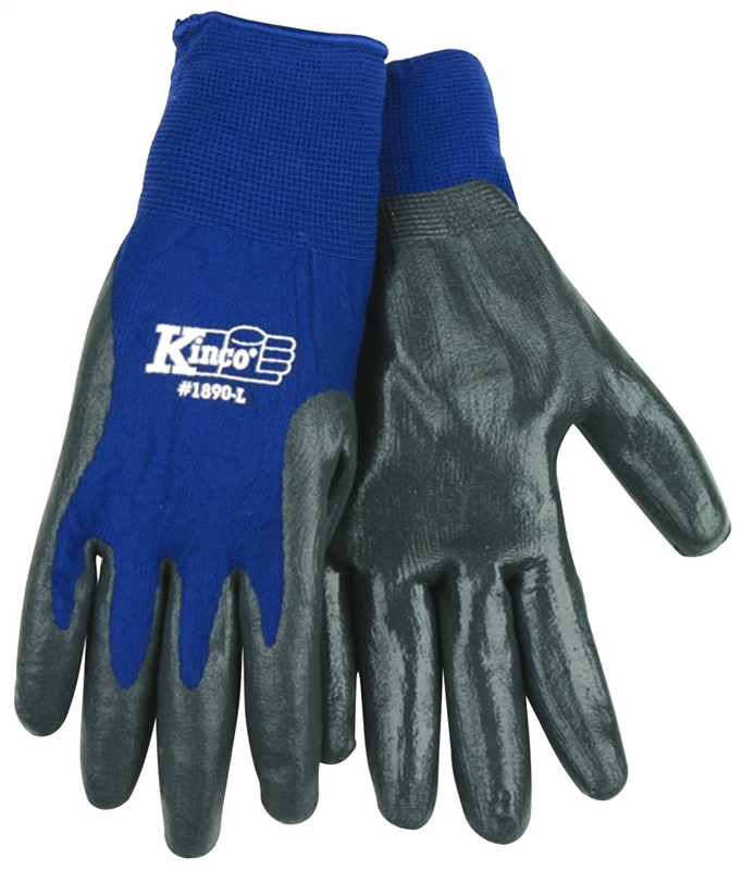 GLOVES NITRILE GRY -KNIT M