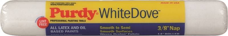 PURDY 14 - 3/8 WH DOVE ROLLER DRALON USE W/ OIL & LATEX"