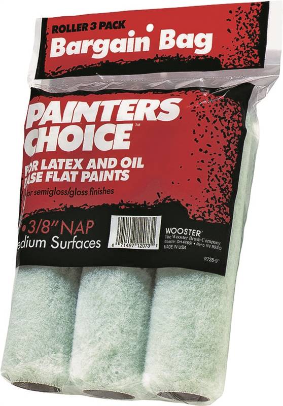 WOOSTER ROLLER CVR 9 3/8 3PK PAINTER CHOICE"