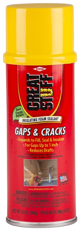 GREAT STUFF GAP & CRACK 12OZ SPRAY FOAM GAPS UP TO 1",",",",EA"