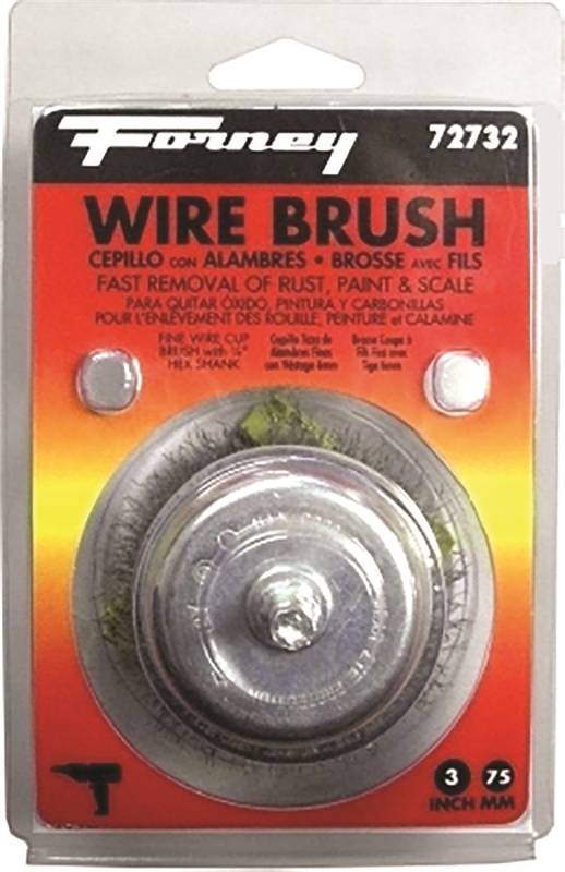 3X1/4" FINE WIRE CUP BRUSH "