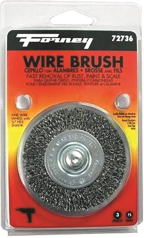 3X1/4" FINE WIRE BRUSH WHEEL "