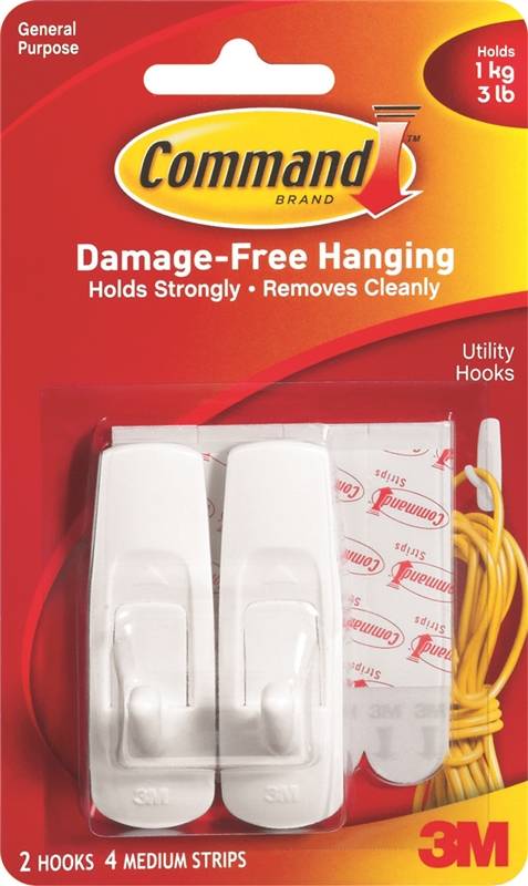 COMMAND MEDIUM HOOK 2/PKG