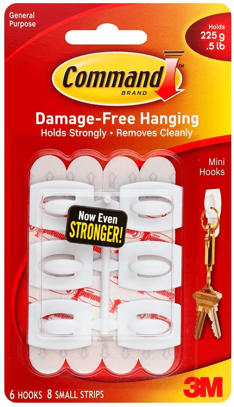COMMAND MINI HOOKS  6/PKG