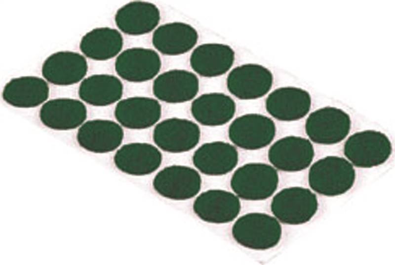 3/8 GREEN FELT PADS 24/CARD"