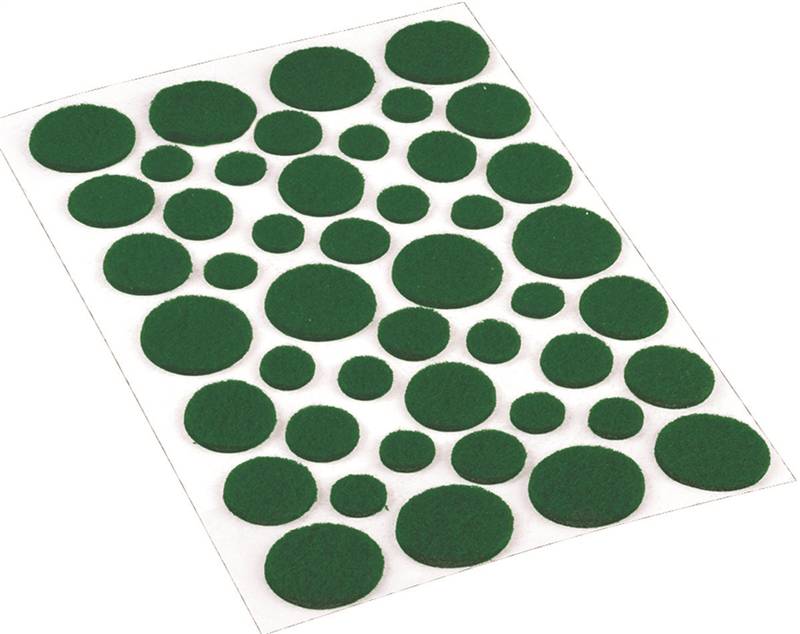 46 ASST. GREEN FELT PADS