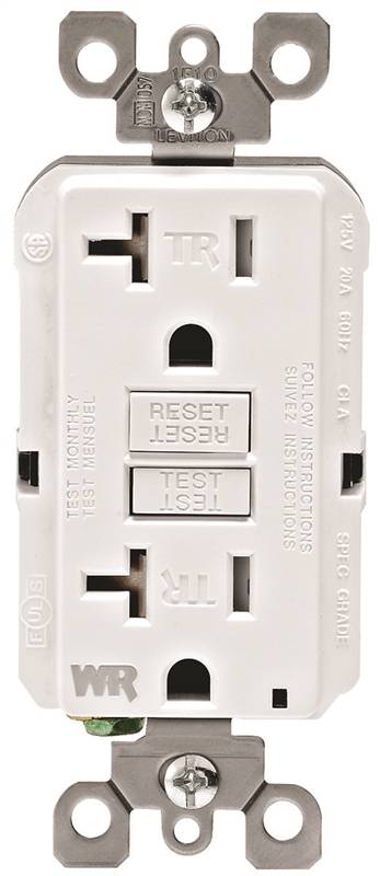 RCPT DPLX GFCI TR SLFTST20A WH